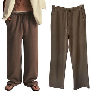 Elwood Core Straight Leg Baggy Sweatpants Mens Large Brown Wash Grunge PRISTINE